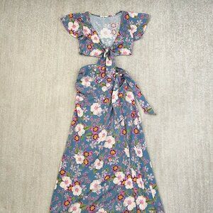 Tularosa Floral Skirt Set Cascade Crop Top Bayshore Maxi Skirt XXS Boho Resort